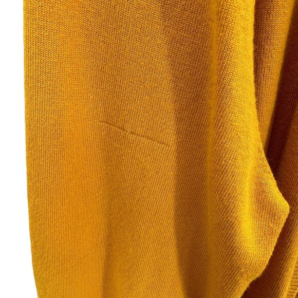Laura Ashley Womens Gold Open Front 3/4 Sleeve Sweater Cardigan Size M - Picture 3 of 8